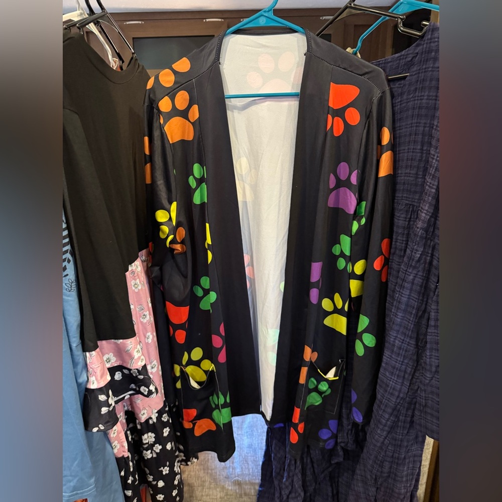 Colorful Paw Print Women's Jacket